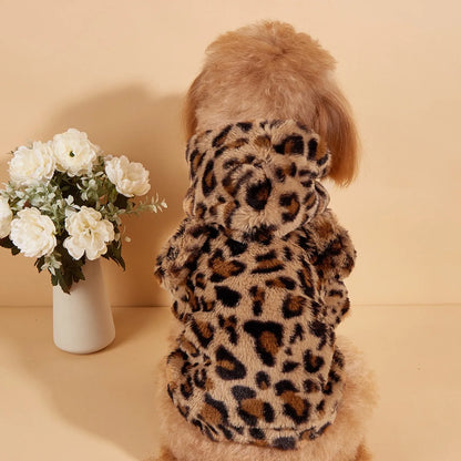 Leopard Dog Hoodie With Ears (5 sizes)