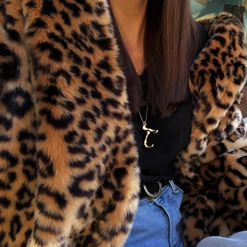 Leopard Fur Coat Longe